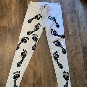 Custom white jeggings size 4